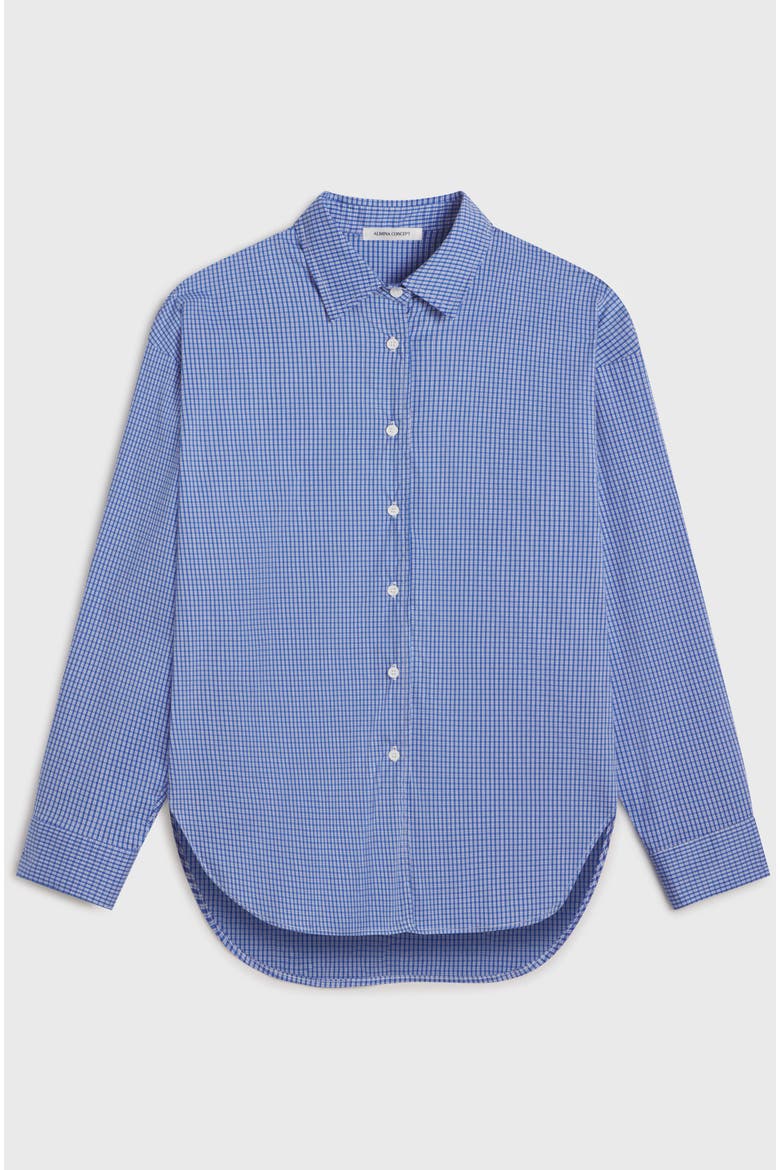 Oversized Shirt, Alternate, color, Checkered Blue