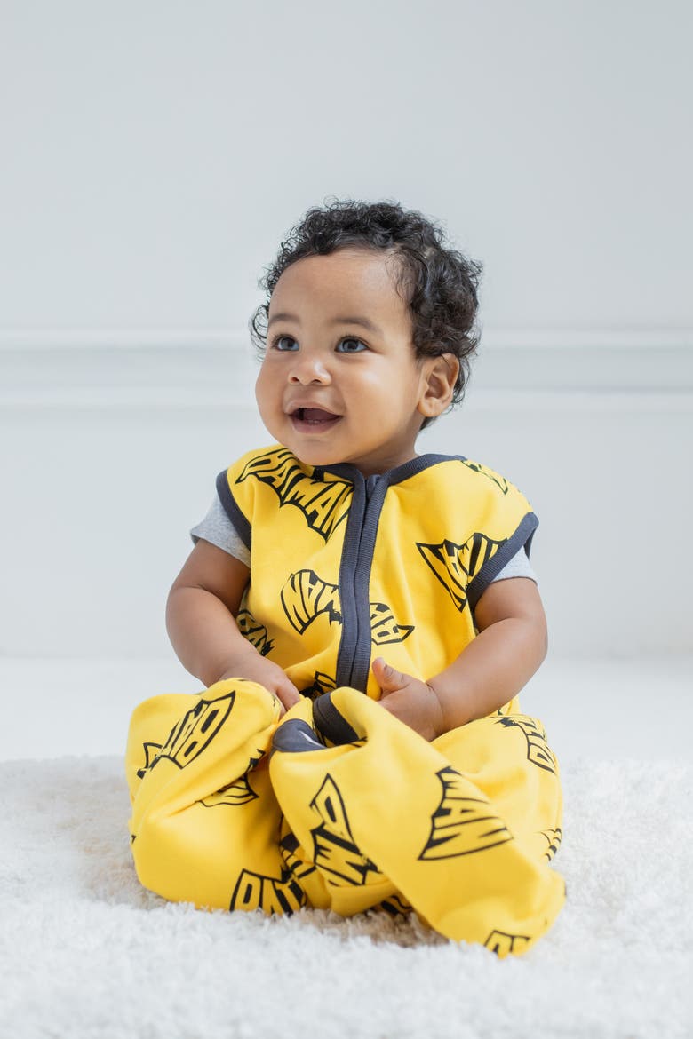 Justice League Batman Sleeveless Sleep Sack Set, Alternate, color, Batman Black Yellow
