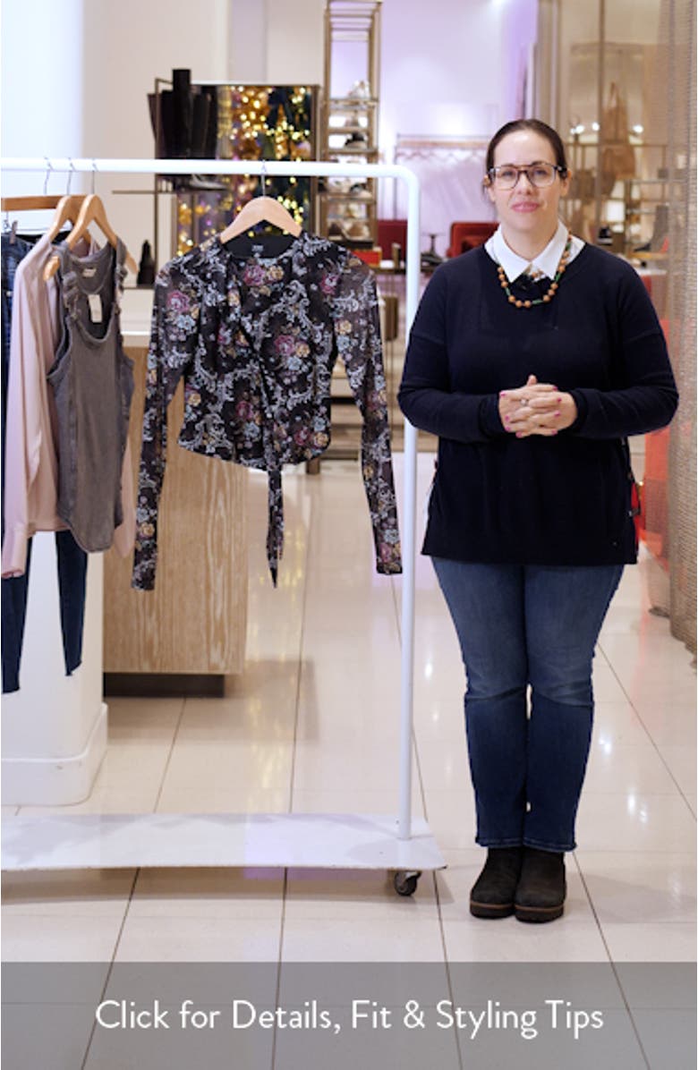 Chaya Floral Asymmetric Cutout Top, sales video thumbnail