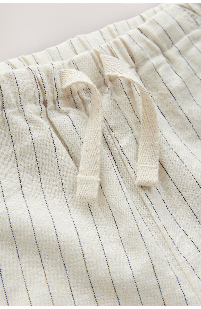 NEXT Kids' Striped Cotton Blend Drawstring Shorts, Alternate, color, Neutral