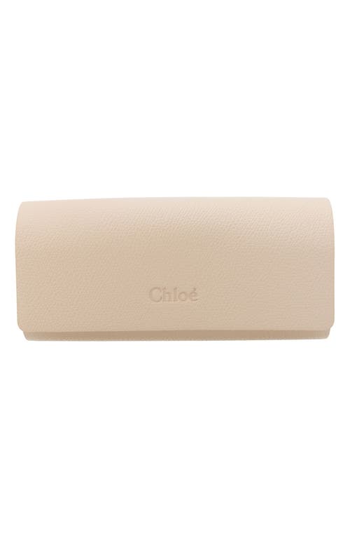 Chloé Core 53mm Round Optical Glasses In Brown Pink Transparent