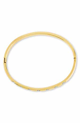 Sterling Forever Ainslow Cubic Zirconia Hinge Bracelet