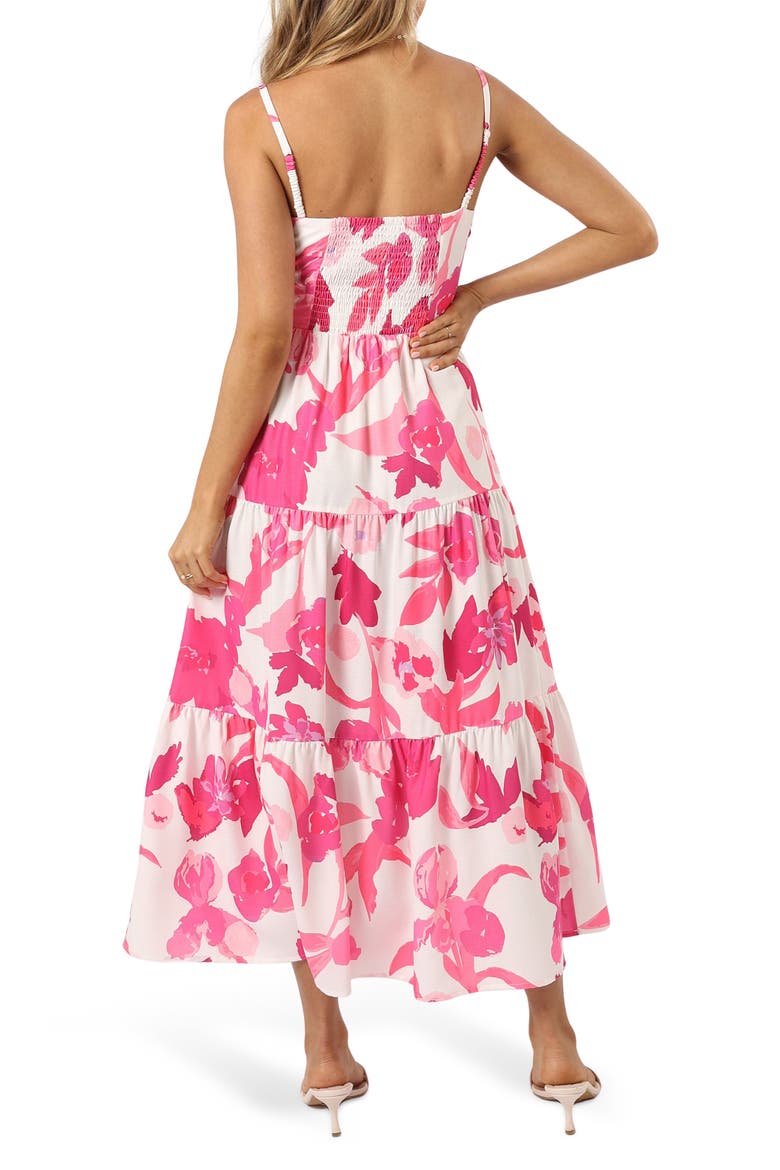Monika Floral Fit & Flare Maxi Dress, Alternate, color, PINK FLORAL