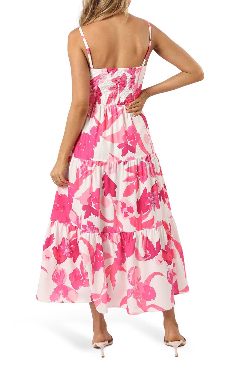 Petal & Pup Monika Floral Fit & Flare Maxi Dress, Alternate, color, Pink Floral