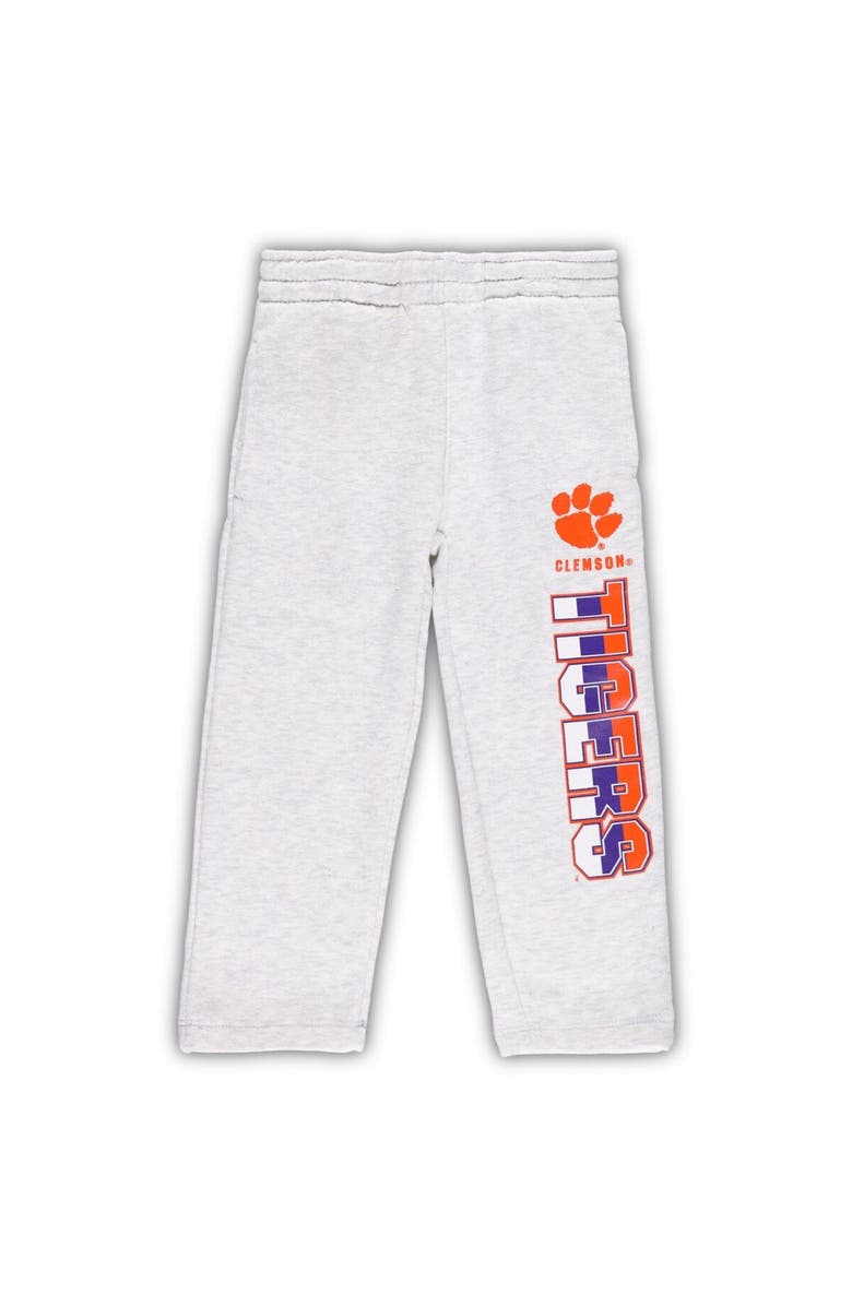 Outerstuff Toddler Heather Gray/Orange Clemson Tigers Playmaker Pullover Hoodie & Pants Set, Alternate, color, 