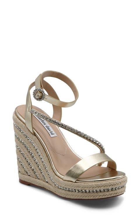 Chiara Ankle Strap Espadrille Platform Wedge Sandal (Women)