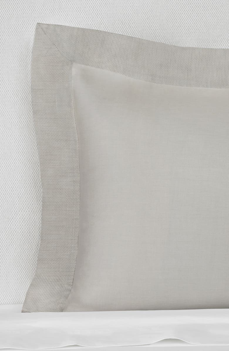 SFERRA Carlotta Sateen Pillow Sham, Main, color, Grey