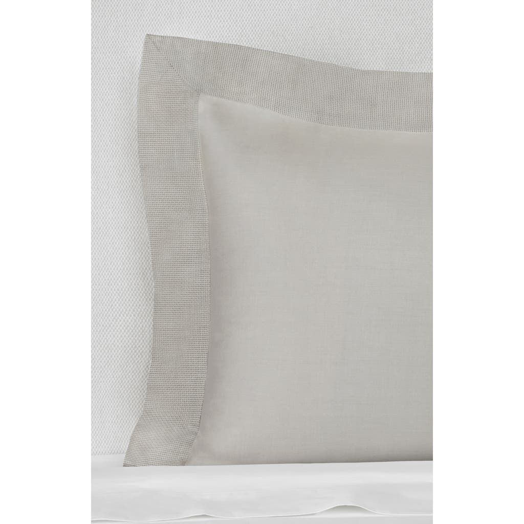 Sferra Carlotta Sateen Pillow Sham In Grey