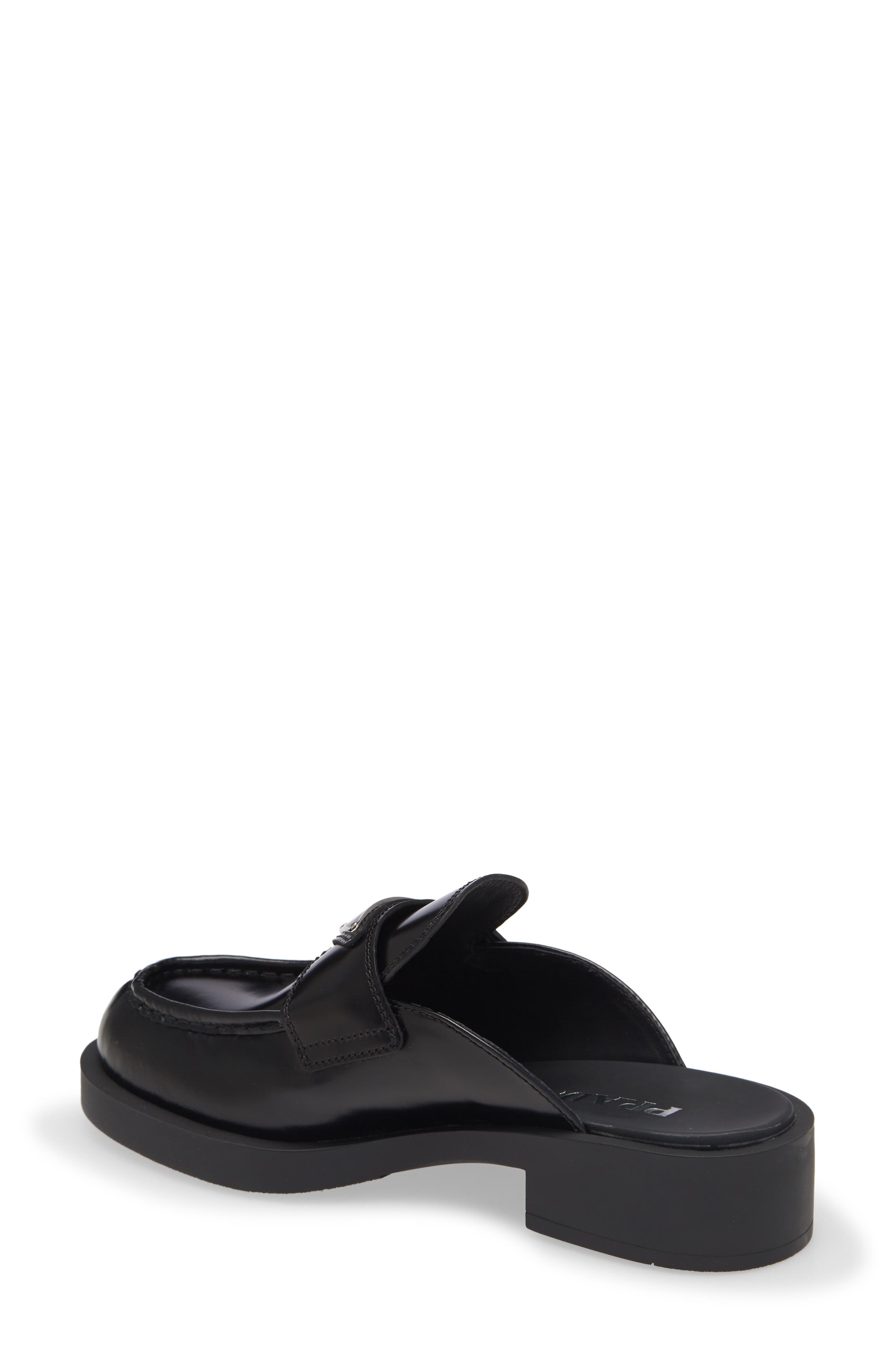 Prada Logo Platform Loafer Mule, Alternate, color, 