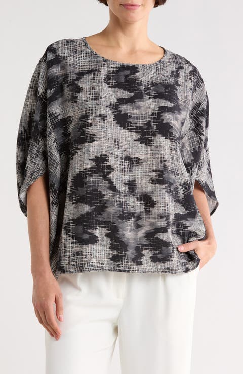 Printed Cocoon Top