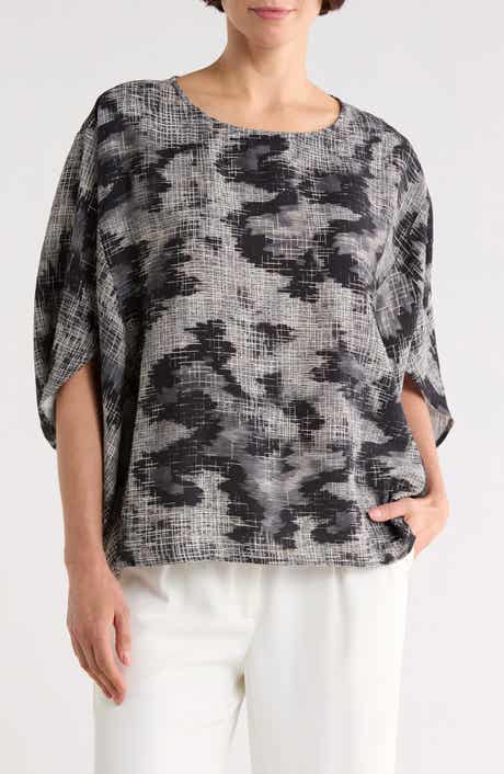PATRIZIA LUCA Printed Cocoon Top