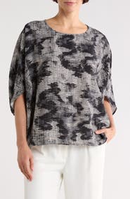 PATRIZIA LUCA Printed Cocoon Top