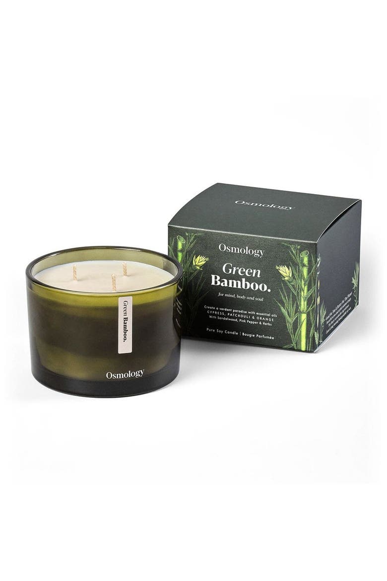 Green Scented Triple Wick Candle, Main, color, green