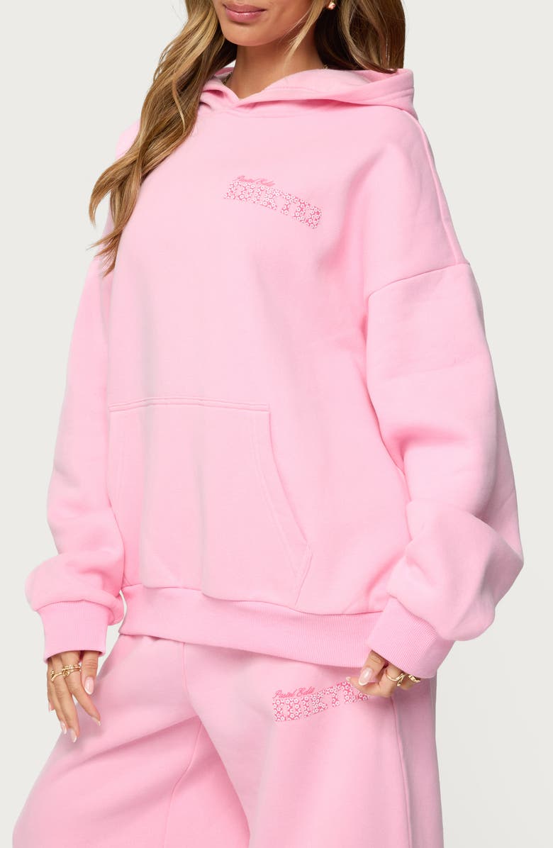 EDIKTED Pastel Oversize Hoodie, Alternate, color, Pink