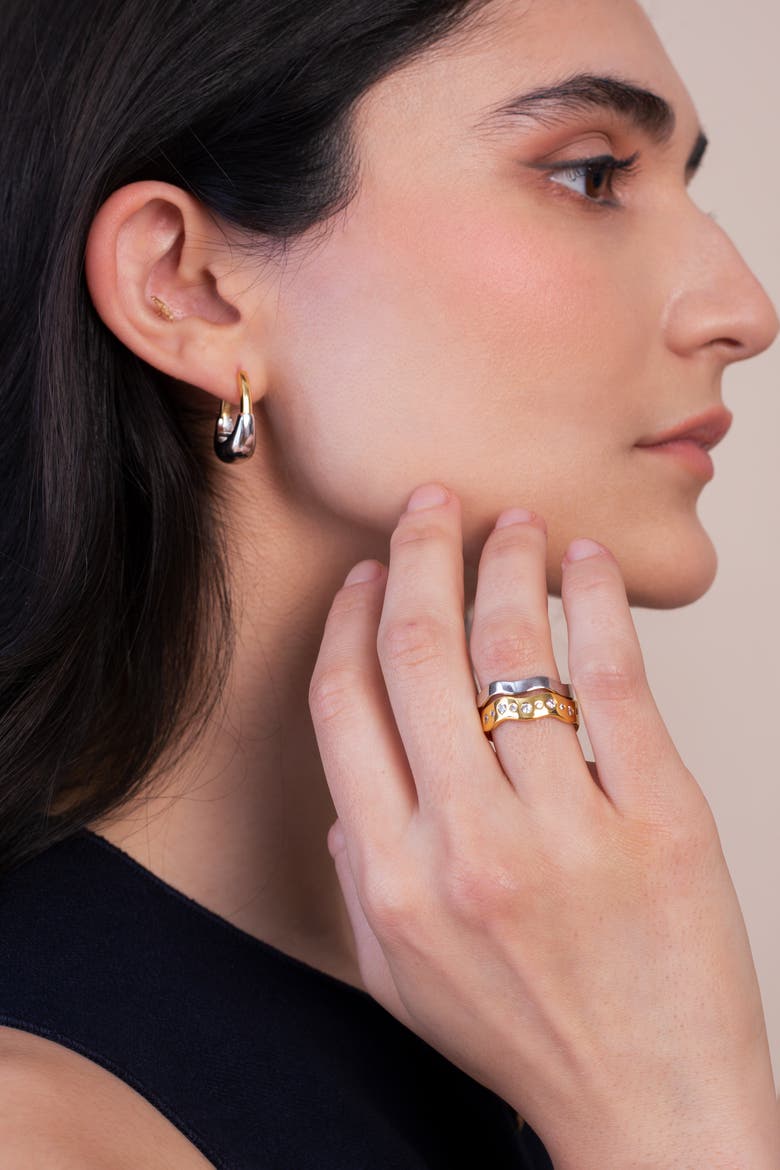 Wave Ring Set, Alternate, color, Two Tone