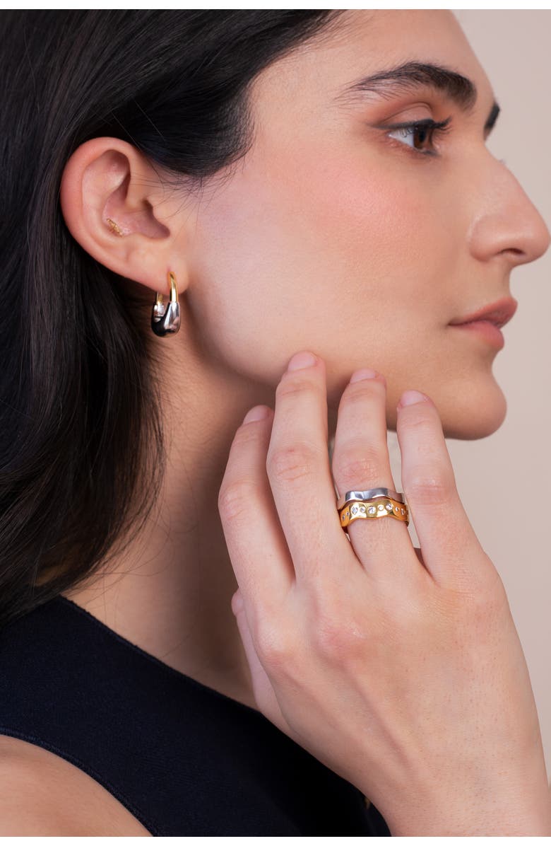 Zynnia Collective Wave Ring Set, Alternate, color, Two Tone