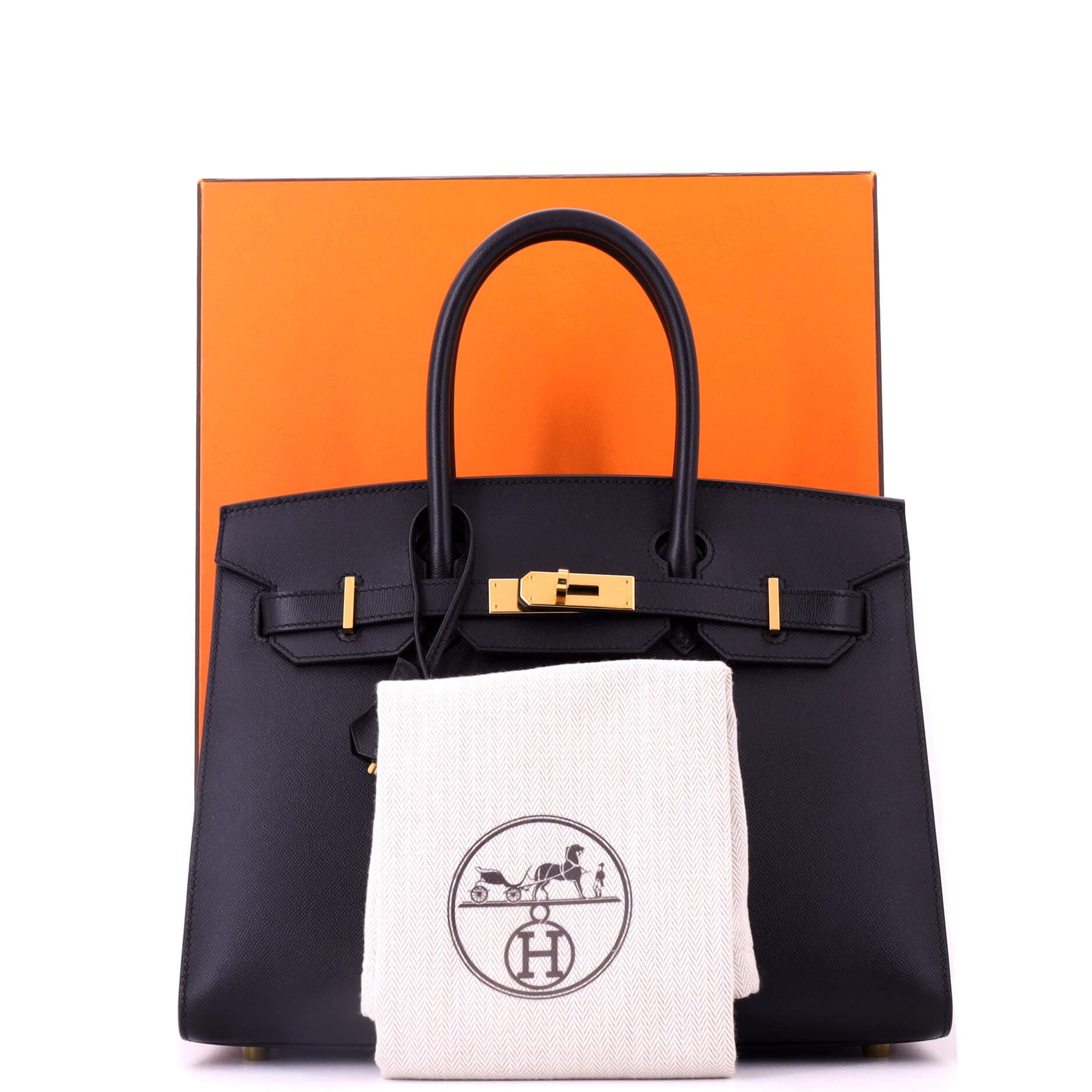 Pre-Owned Hermes Birkin Sellier Bag Black Madame with Gold Hardware 30, Alternate, color, 