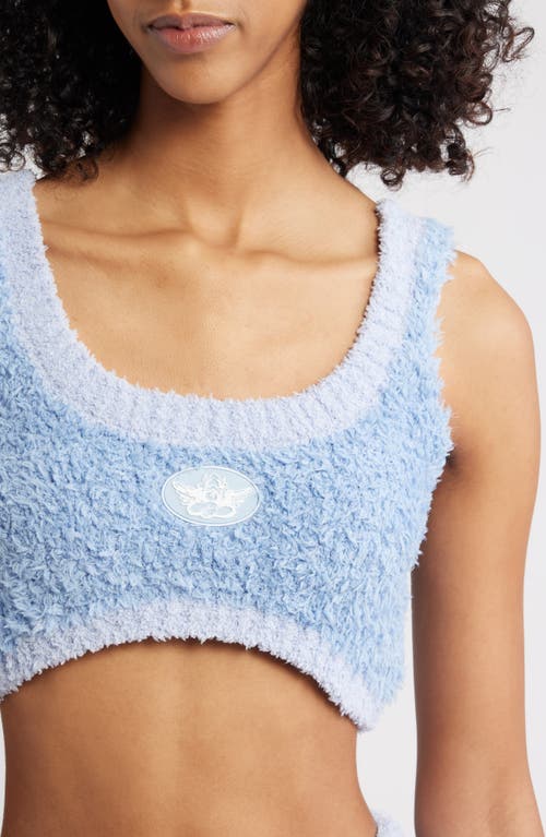 Boys Lie Bodhi Fuzzy Crop Top In Blue