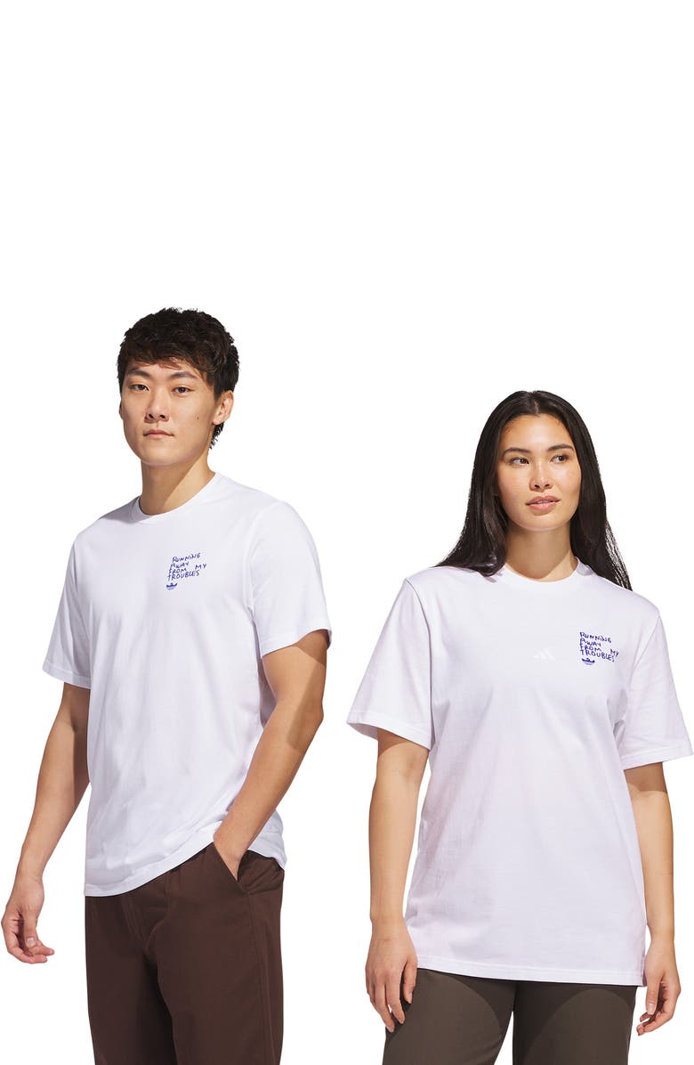 adidas Shmoofoil I'm Fast Graphic T-Shirt, Alternate, color, White