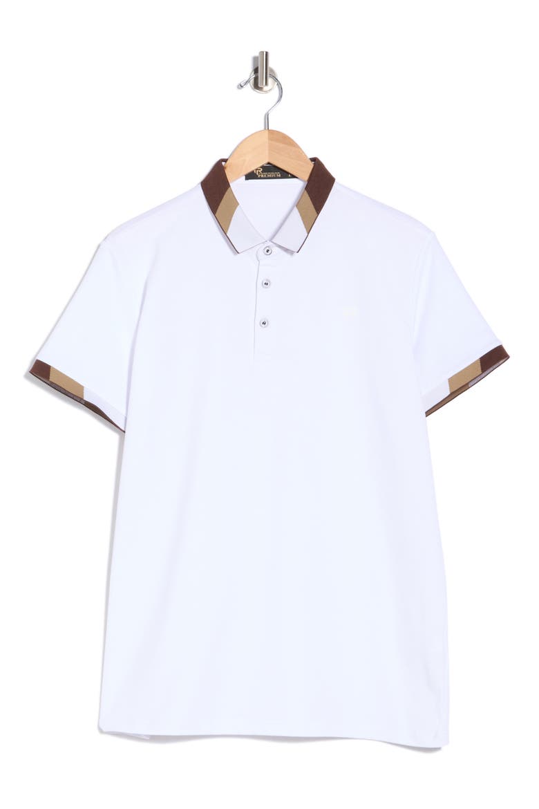 Stretch Cotton Polo, Alternate, color, WHITE