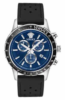 Versace Sport Chronograph Silicone Strap Watch, 44mm