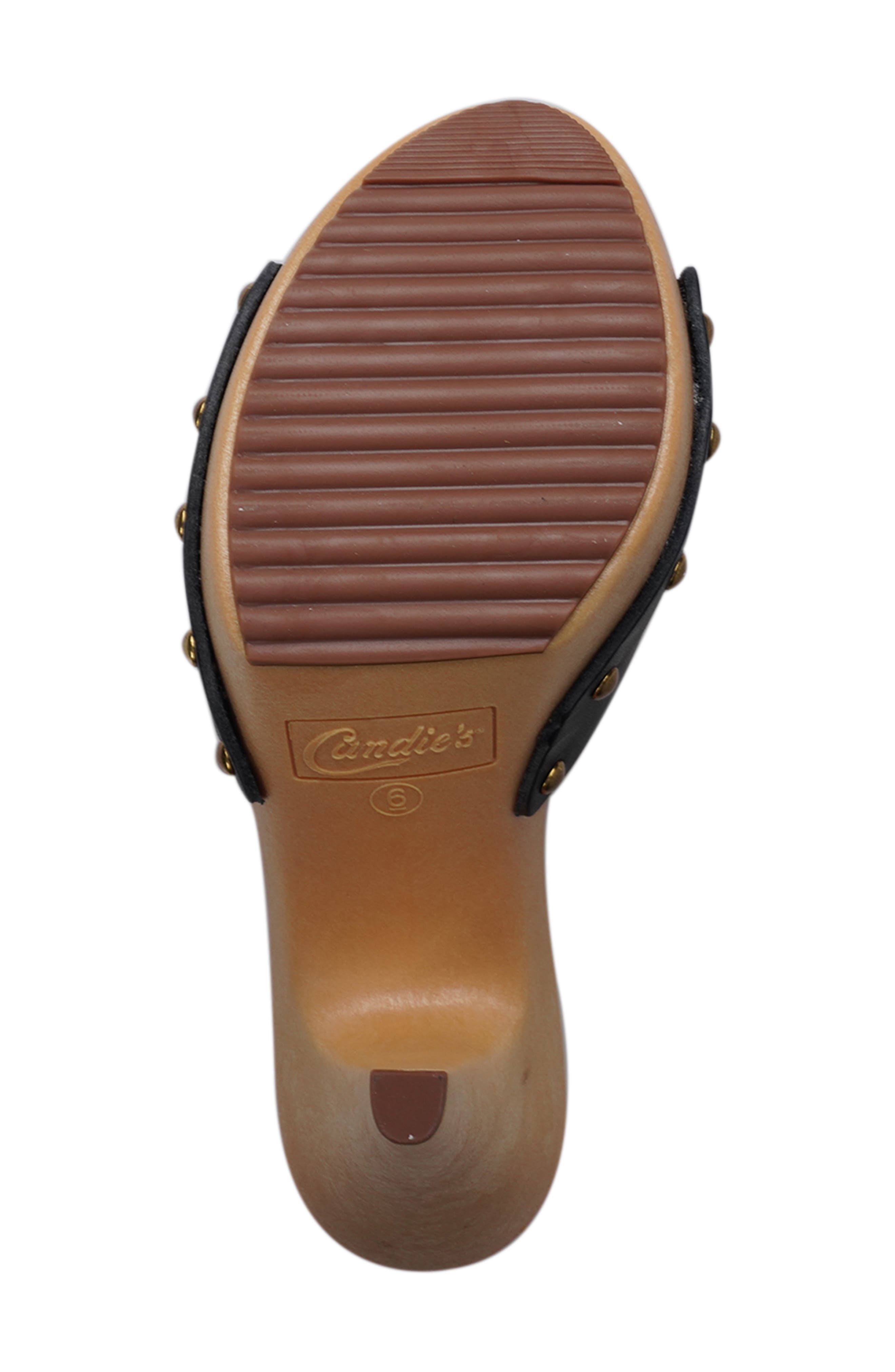 Candie's Viviana Platform Sandal, Alternate, color, Black Leather