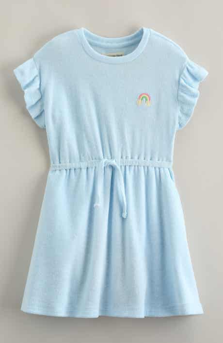 Kids' Flutter Sleeve Cotton Terry Dress