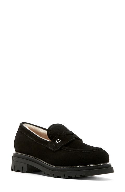 Donny City Dry™ Genuine Shearling Penny Loafer (Women)