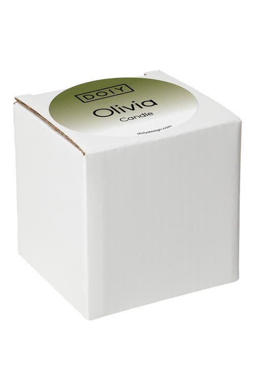 Doiy Olivia 3d Olive Candle In Green