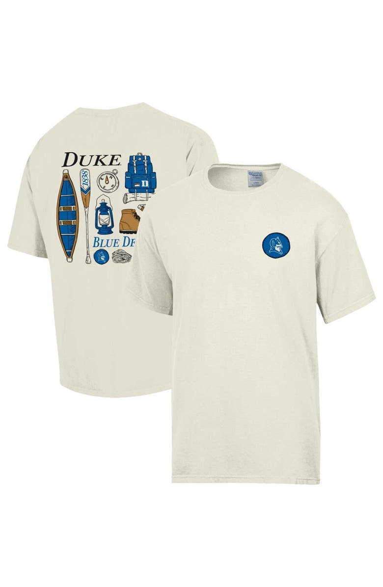 Comfort Wash Men's Comfort Wash Cream Duke Blue Devils Camping Trip T-Shirt, Alternate, color, 