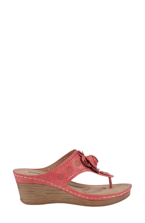 Gc Shoes Willa Flower Wedge Sandal In Pink
