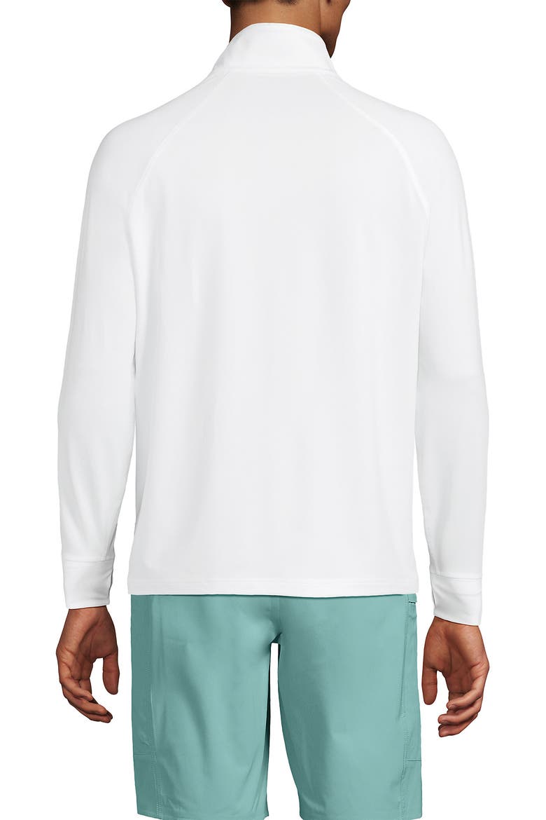 UPF 50 Cooling Quarter Zip Mock Neck Rash Guard Shirt, Alternate, color, White