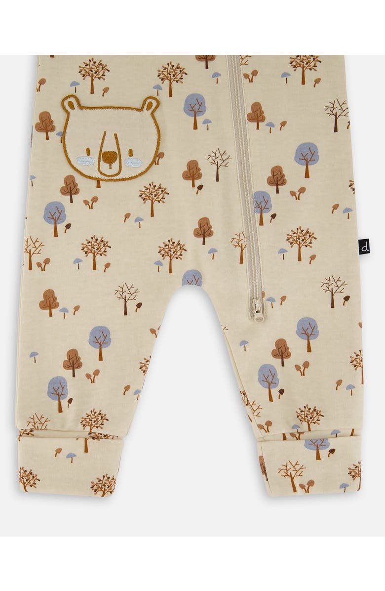 Deux par Deux Organic Cotton Zipped Romper Tree, Alternate, color, 