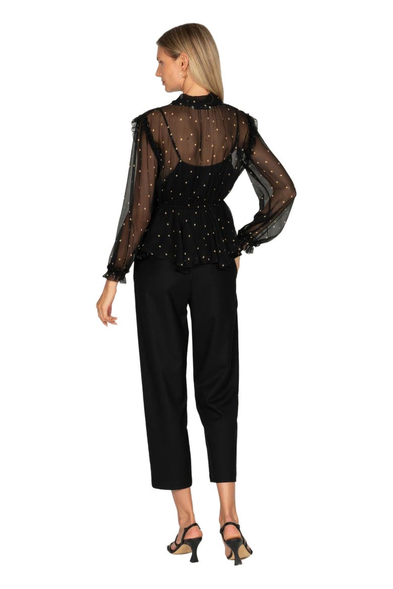 Avelina Blouse, Alternate, color, BLACK POLKA DOT