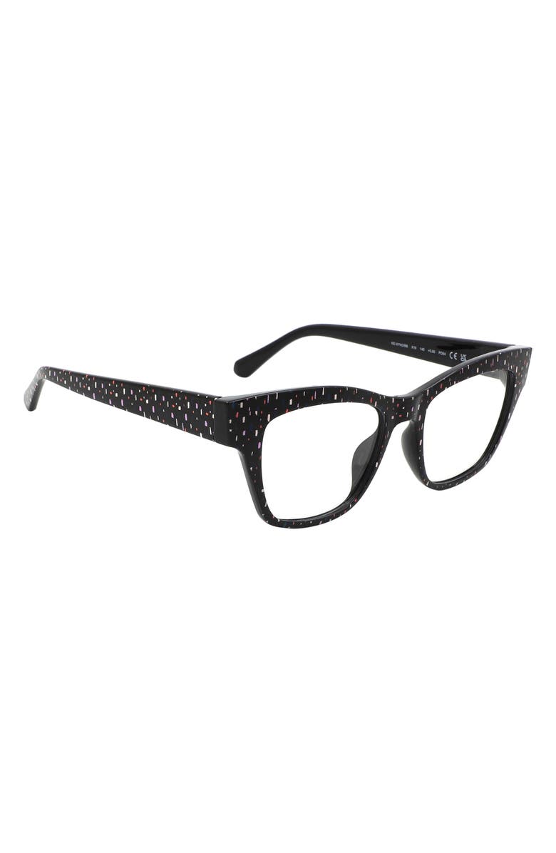 Kate Spade New York myno 50mm cat eye blue light blocking reading glasses, Alternate, color, Pattern Multicolor/ Blue As