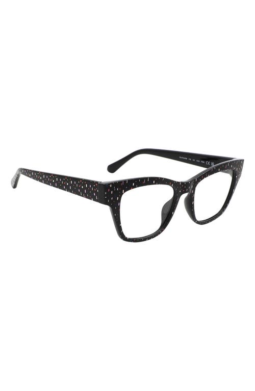 Kate Spade New York Myno 50mm Cat Eye Blue Light Blocking Reading Glasses In Black