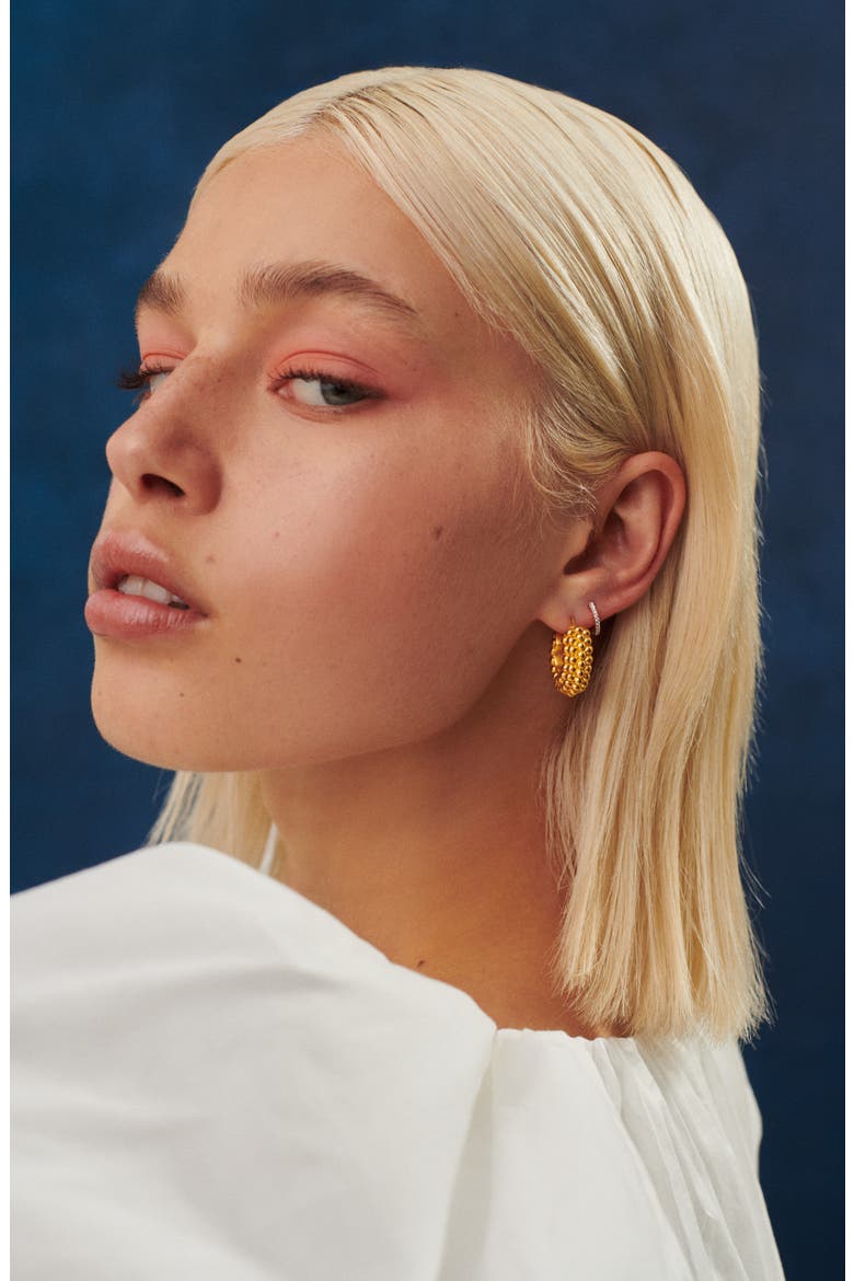Bayu Hoop Earrings, Alternate, color, GOLD