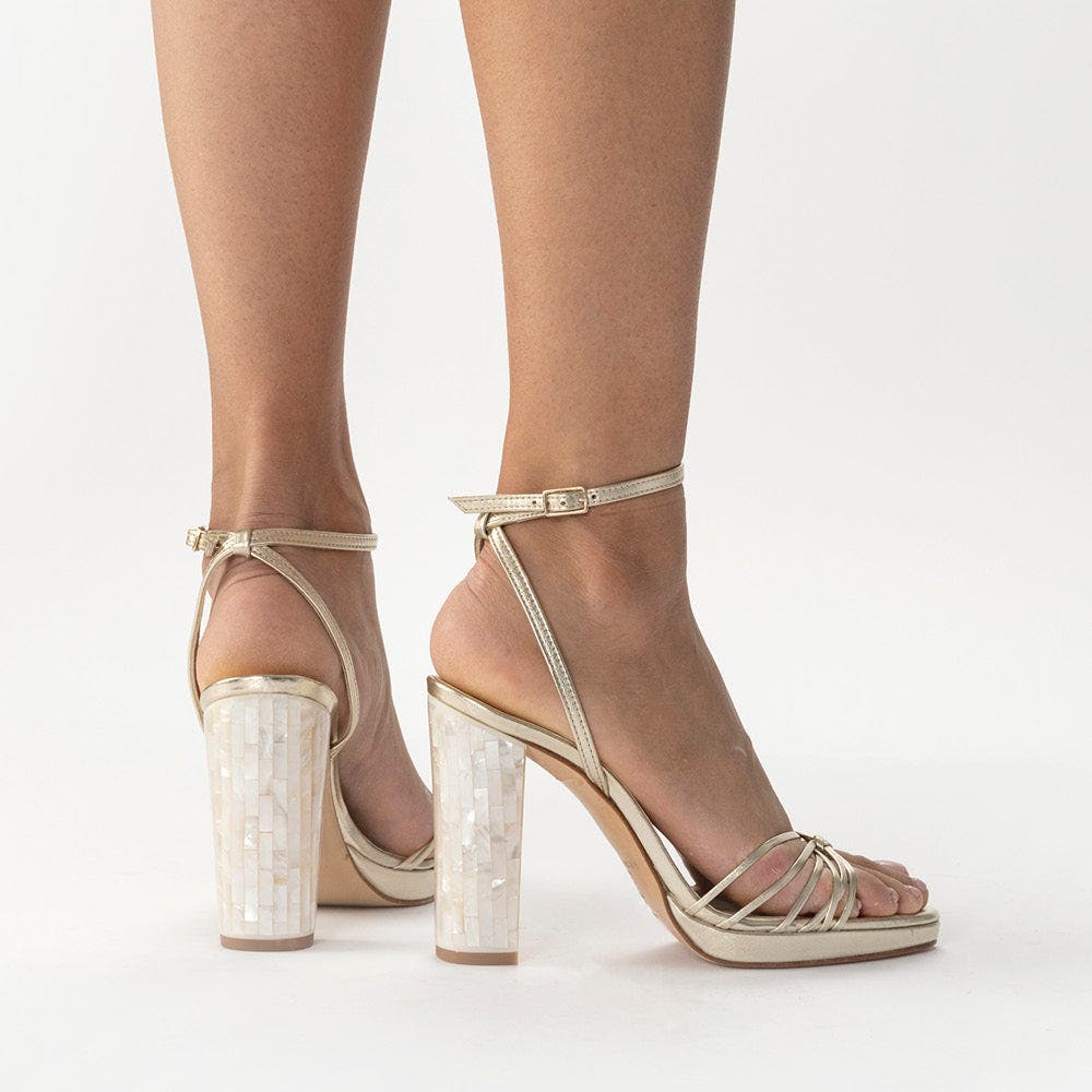 Freya Rose Bianca Strappy Gold Sandal, Alternate, color, Champagne