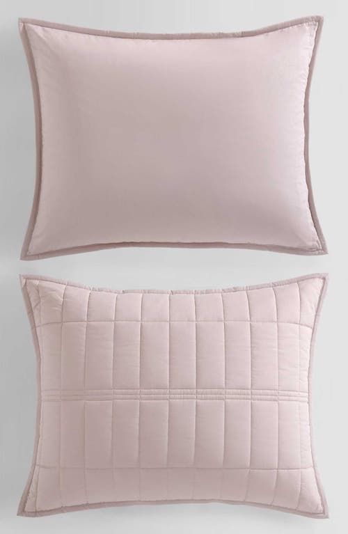 Calvin Klein Washed Percale Quilt & Shams Set In Pink