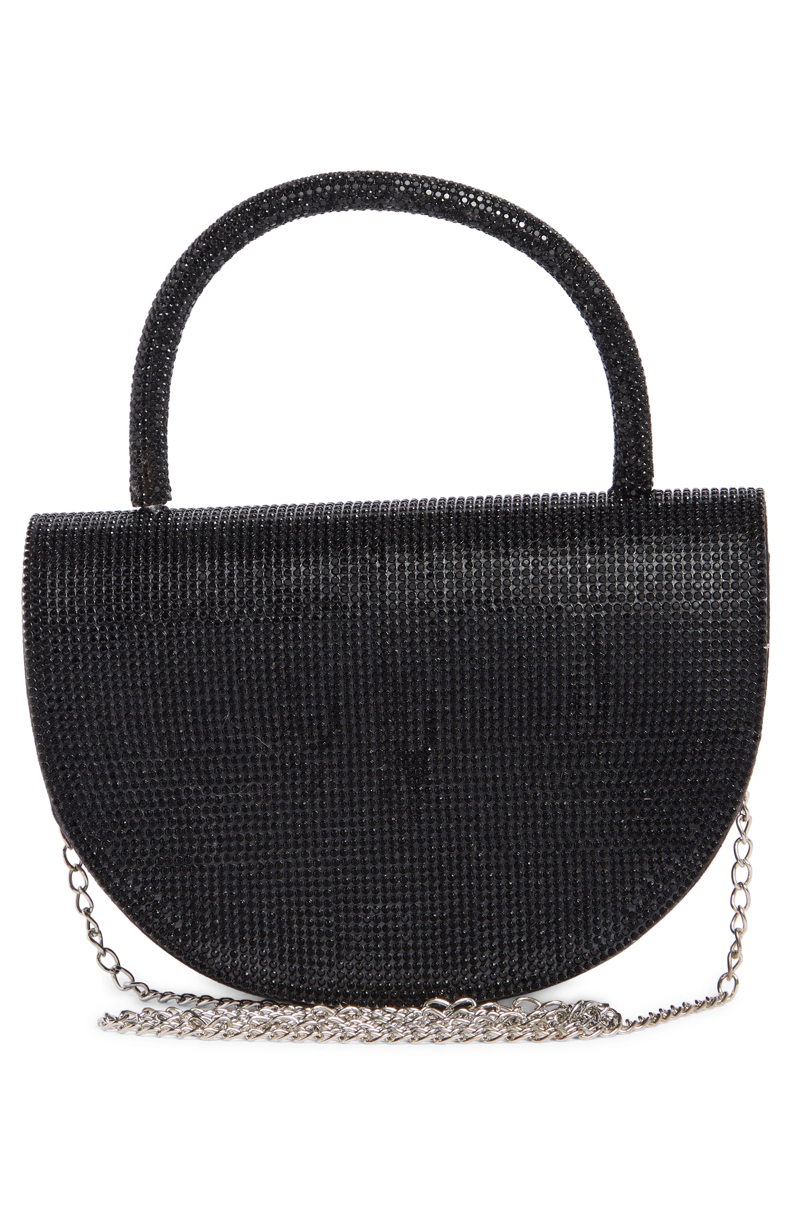 ALESSIA BIANCHI Deco Stone Curve Flap Clutch, Alternate, color, 