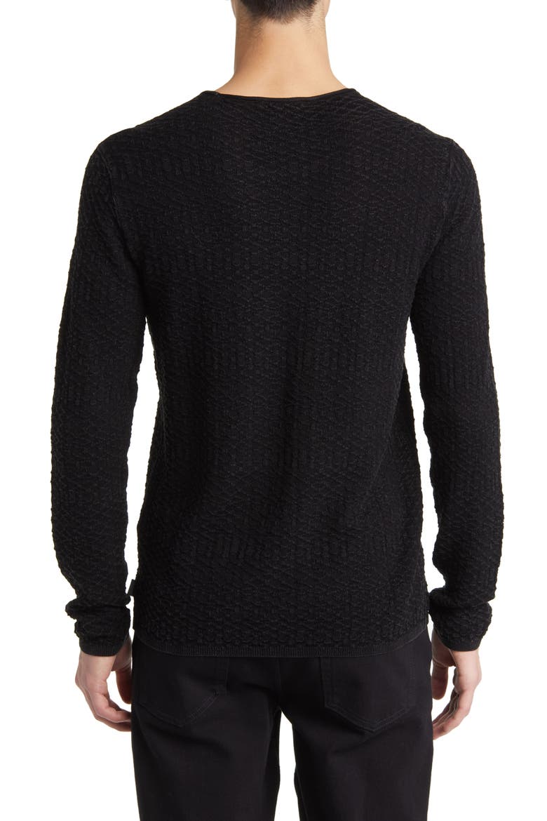 Riley Textured Knit Shirt, Alternate, color, BLACK