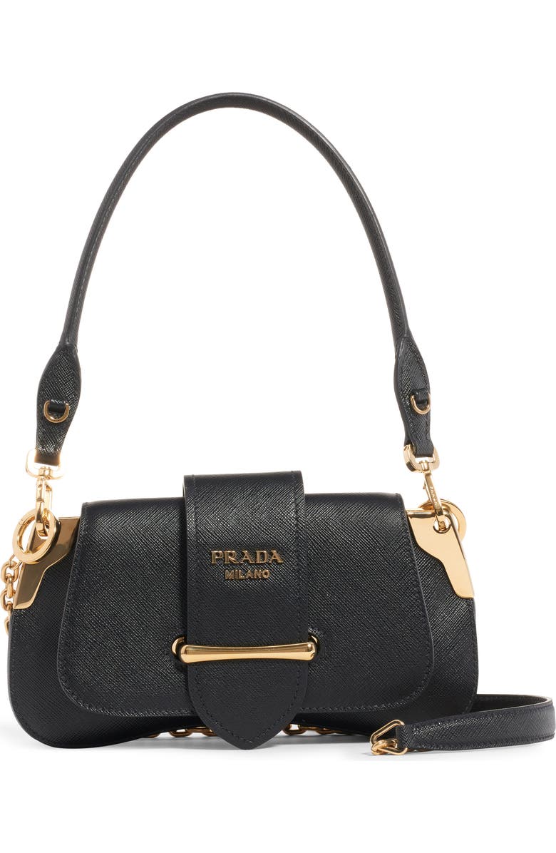 Prada Sidonie Leather Shoulder Bag, Main, color,