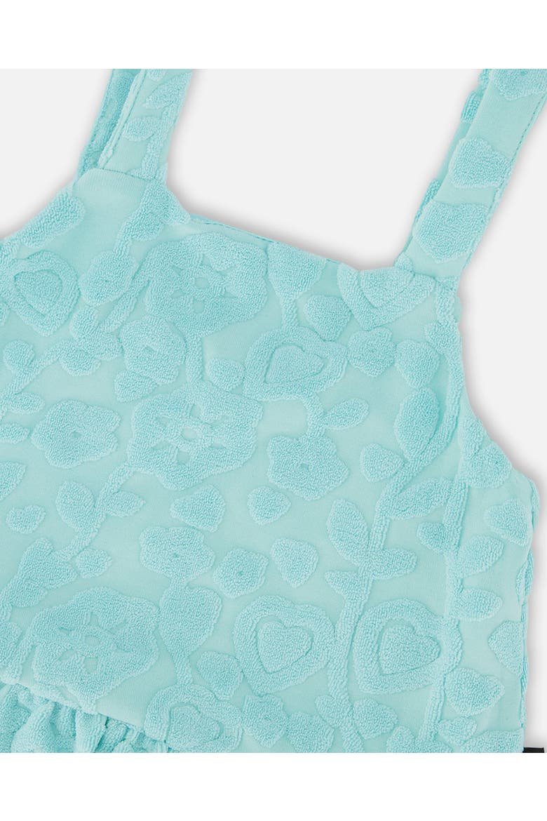 Terry Tank Top with Ruffle Hem Shorts Set, Alternate, color, Light Blue