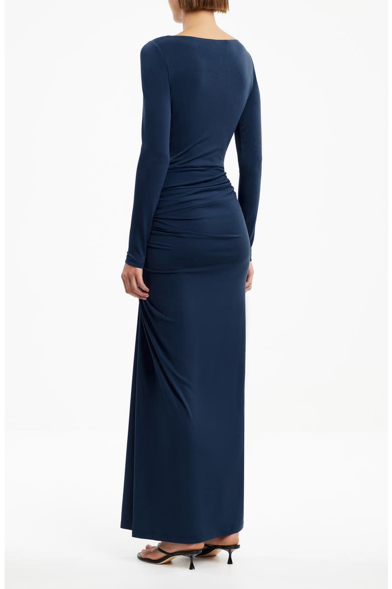Sarlyn Long Sleeve Crepe Jersey Cocktail Dress, Alternate, color, SLATE