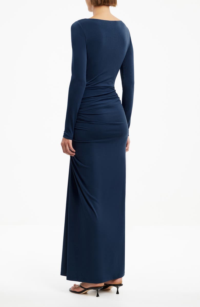 Significant Other Sarlyn Long Sleeve Crepe Jersey Cocktail Dress, Alternate, color, Slate