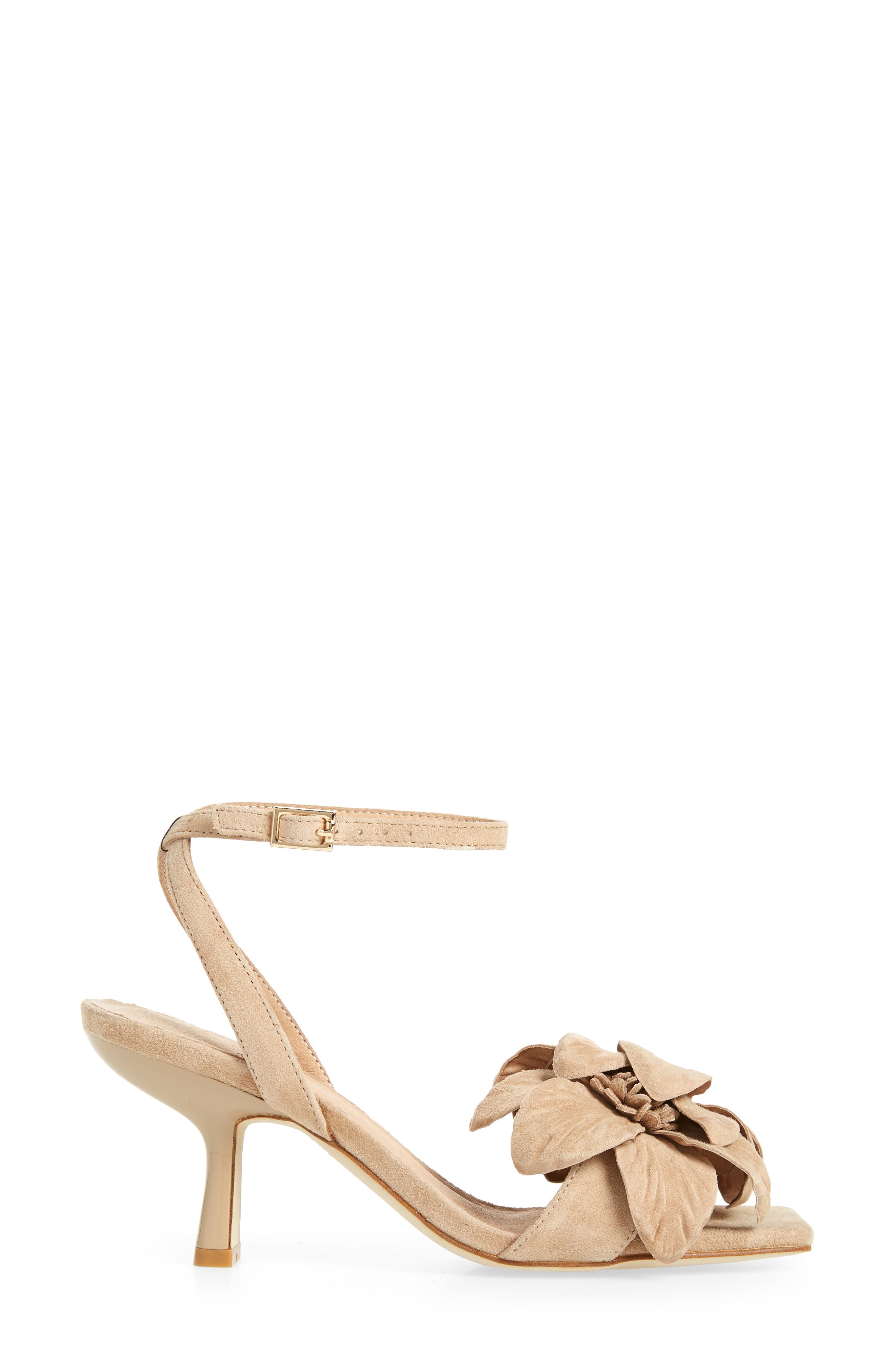 Honolulu Floral Sandal, Alternate, color, NATURAL SUEDE