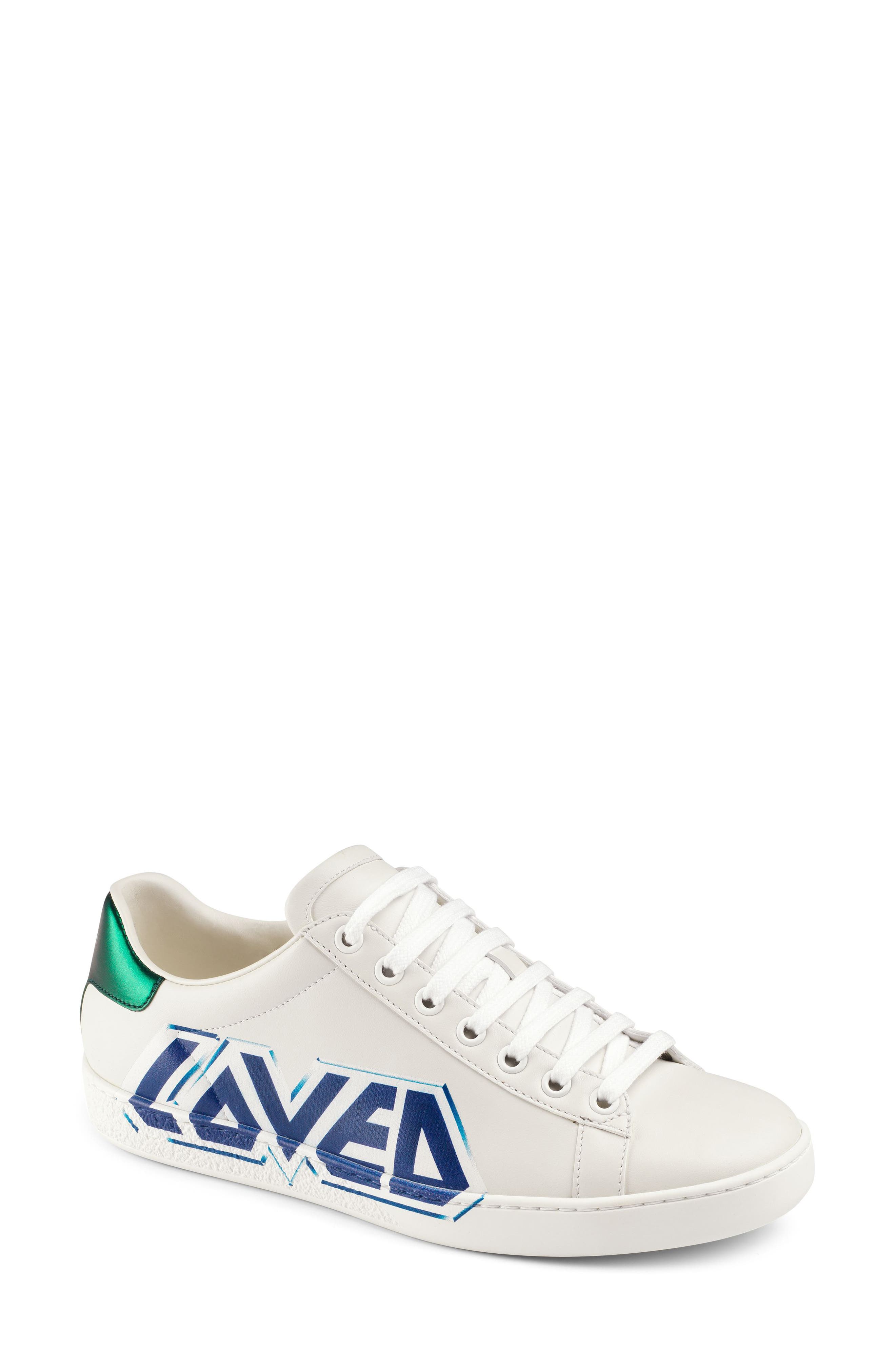 Gucci New Ace Loved Sneaker, Main, color, 