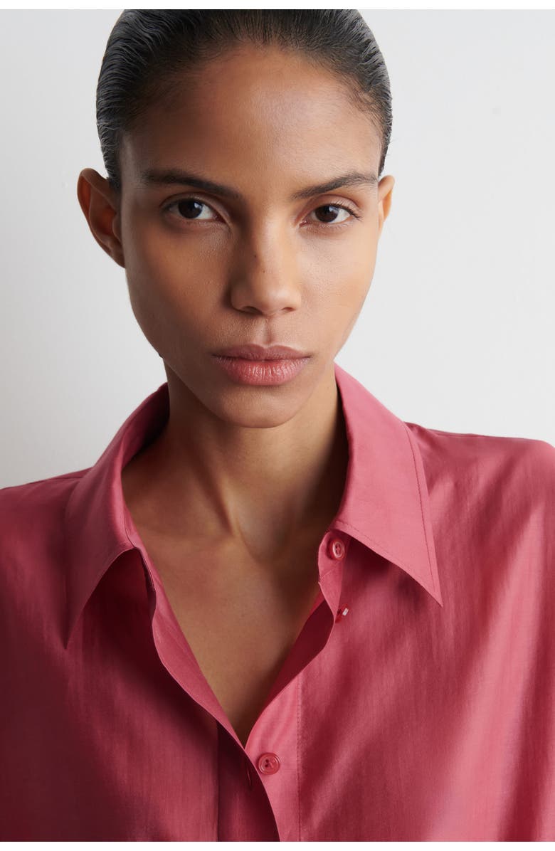 COS Sheer Shirt, Alternate, color, Dark Pink