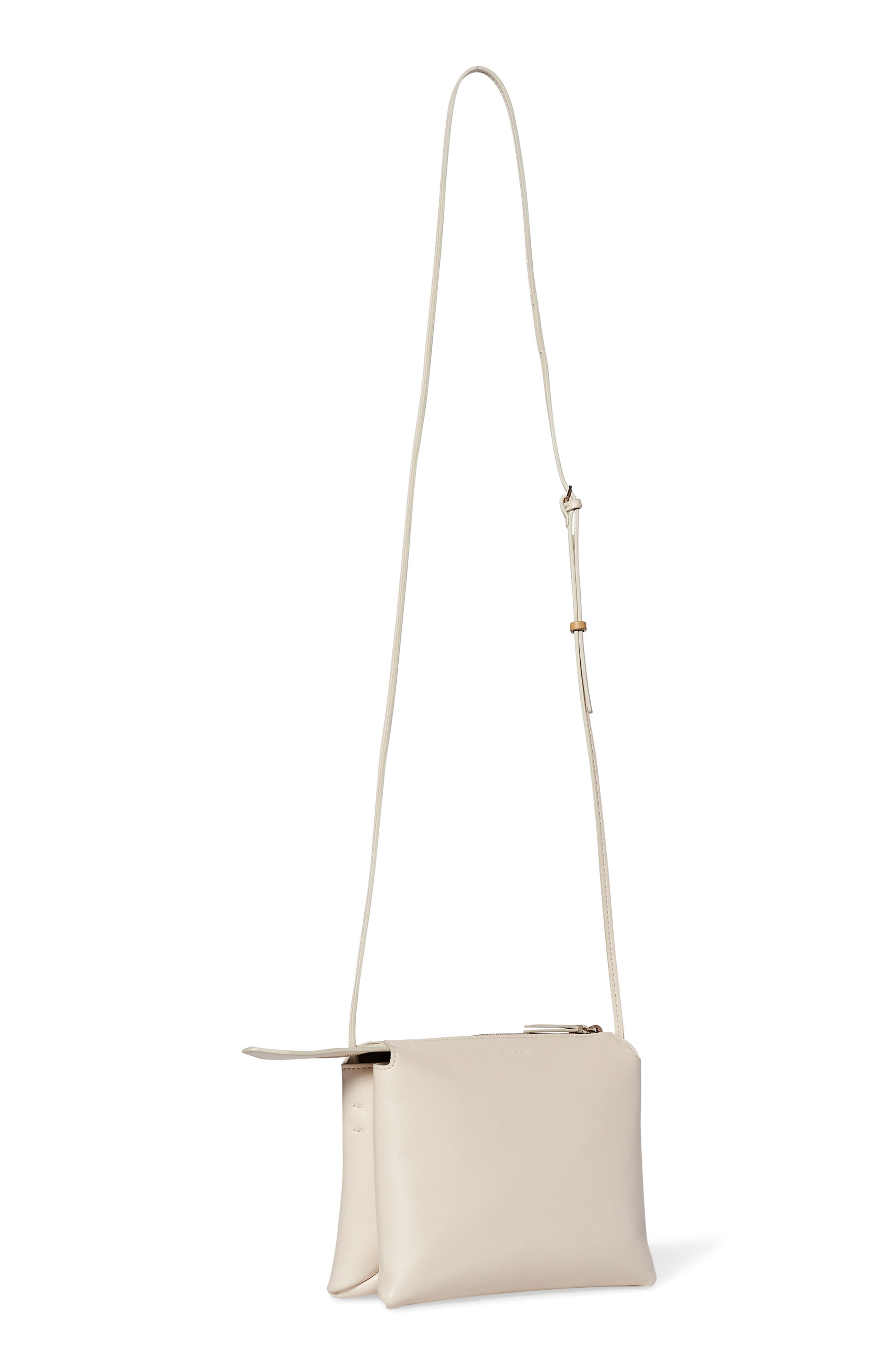 Mini Nu Twin Leather Bag, Alternate, color, IVORY