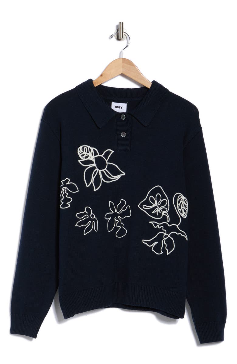 Obey Bloom Polo Sweater, Alternate, color, 